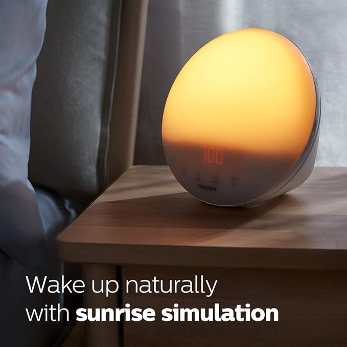 a alarm clock on a table